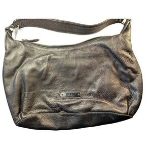 Cole Haan Shoulder Bag Bronze Metallic Leather Everyday Purse Handbag